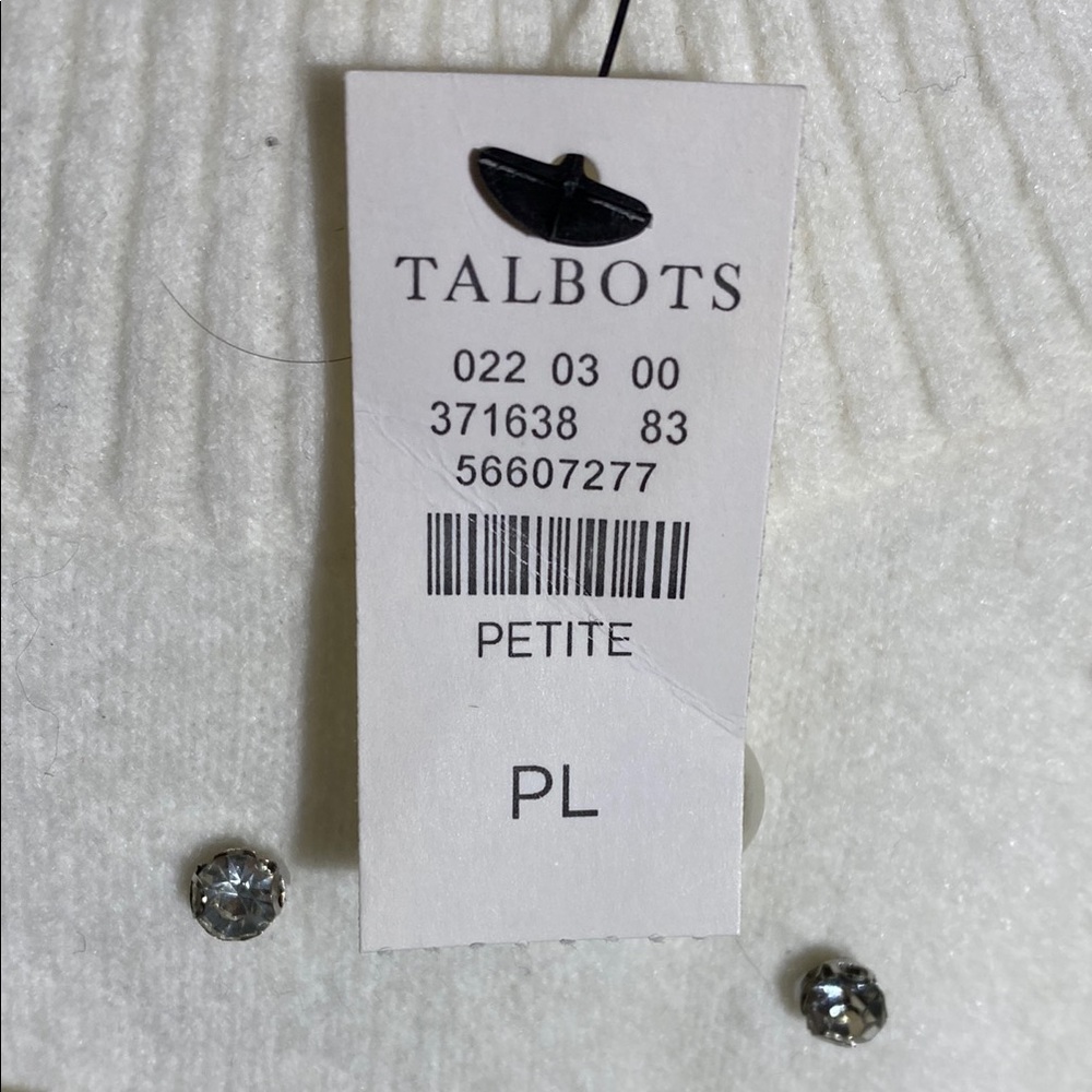 Talbots Pearl & Rhinestone Embellished Sweater - Picture 4 of 7
